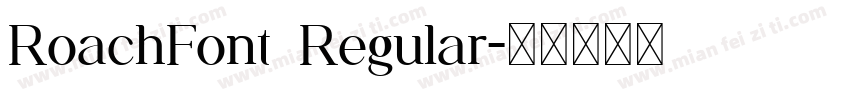 RoachFont Regular字体转换